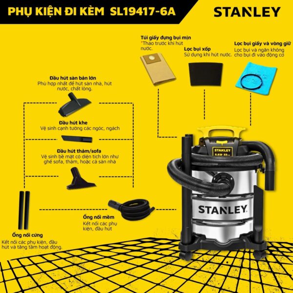 MÁY HÚT BỤI CÔNG NGHIỆP STANLEY SL19417-6A - Ảnh 2