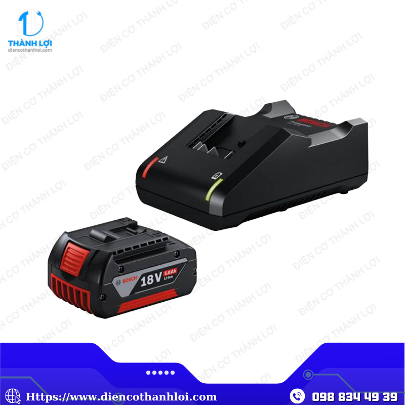 BỘ SẠC PIN BOSCH GAL 18V-40 VÀ 1 PIN GBA 5.0AH