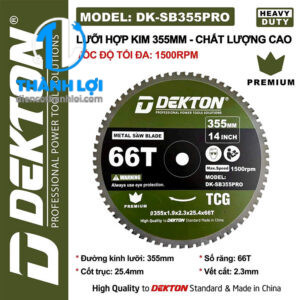 LƯỠI CẮT HỢP KIM DEKTON DK-SB355PRO