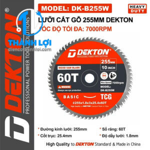 LƯỠI CẮT GỖ DEKTON DK-B255W