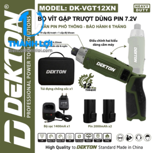 MÁY VẶN VÍT GẬP DÙNG PIN DEKTON DK-VGT12XN