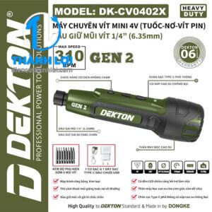 MÁY VẶN VÍT DÙNG PIN DEKTON DK-CV0402X